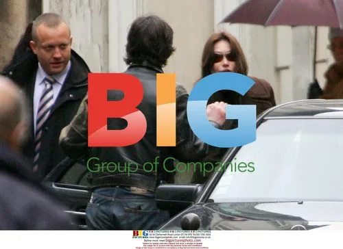 Carla Bruni Picks Up Son From School