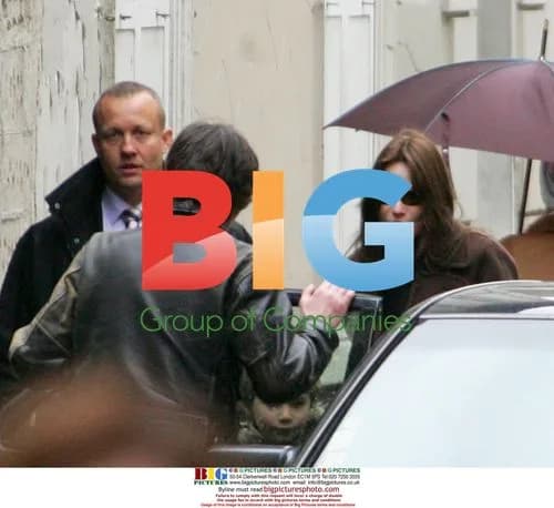 Carla Bruni Picks Up Son From School