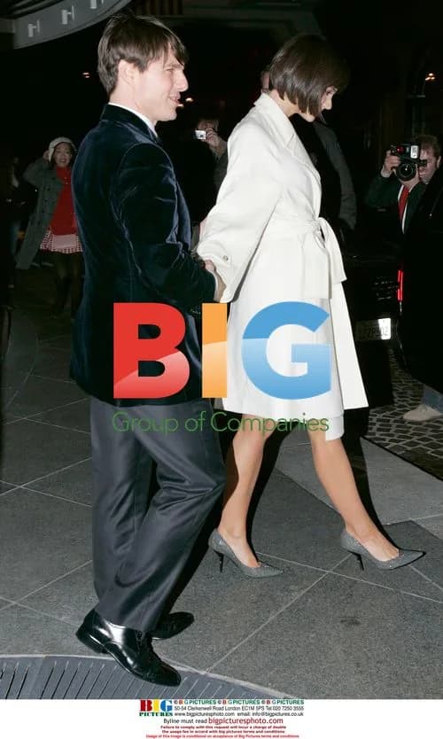 Tom Cruise and Katie Holmes Leaving Cut Restaurant