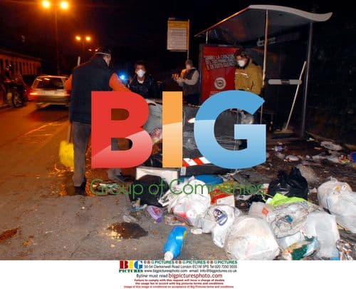 Demonstration against garbage dumps in Naples, Italy