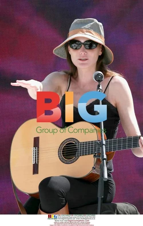 Carla Bruni at TV Show Shoot