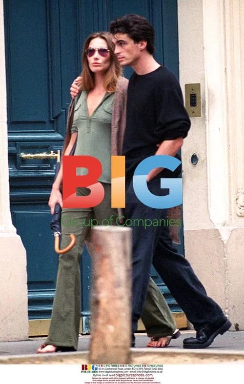 Carla Bruni and Raphael Enthoven in Paris