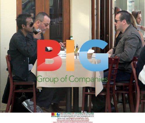 Jean Reno Lunches with Friends in West Hollywood