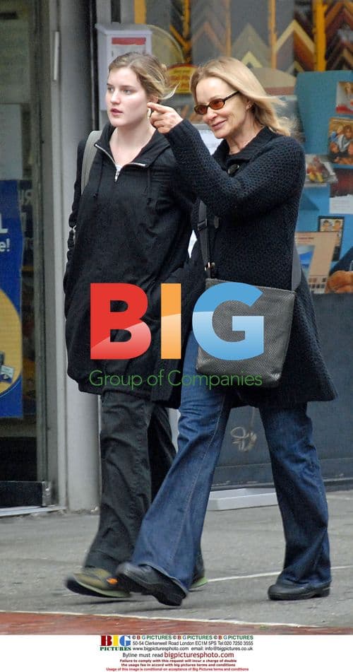 Jessica Lange and daughter shopping