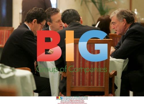 Fabio Capello and Trevor Brooking at World Cup fixture meeting