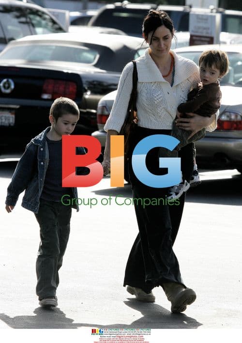 Carrie Anne Moss with kids in Los Angeles