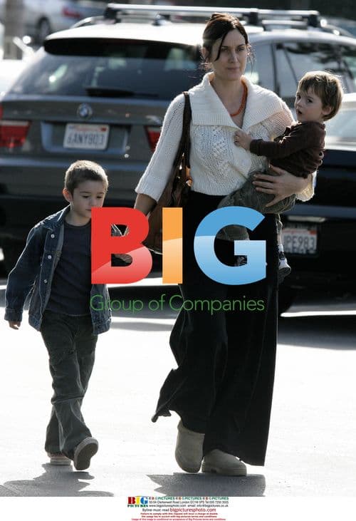 Carrie Anne Moss Takes Kids Out in LA