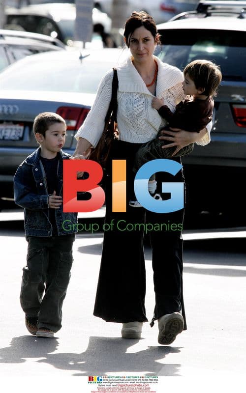 Carrie Anne Moss Out with Kids in LA