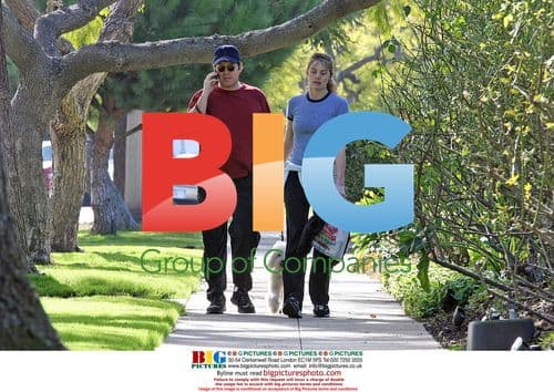 James Spader out with girlfriend and dog