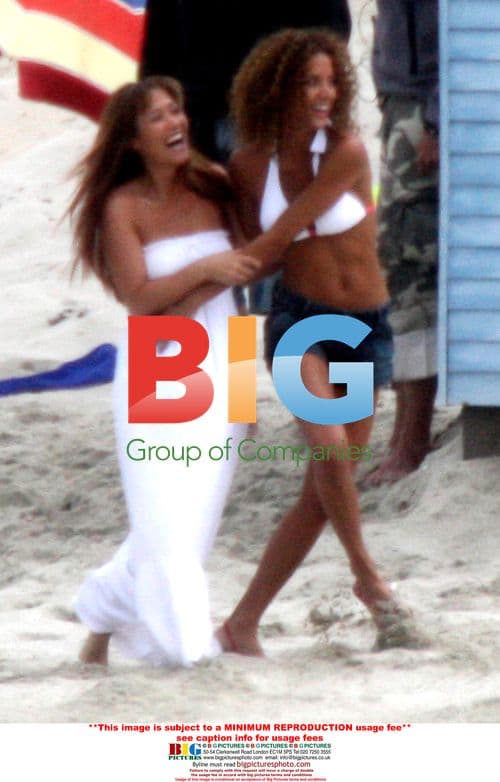 Myleene Klass and Noemie Lenoir in bikini ad shoot