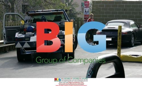 Amanda Brooks" Car Breaks Down in West Hollywood