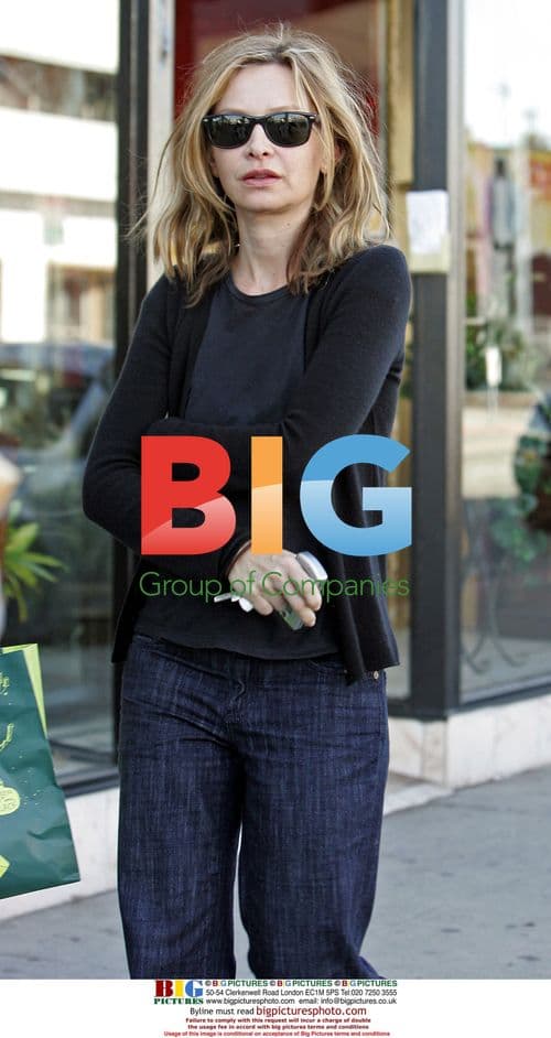 Calista Flockhart and friend shopping on Melrose Ave