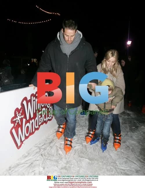 Footballer Jamie Redknapp and family at Winter Wonderland