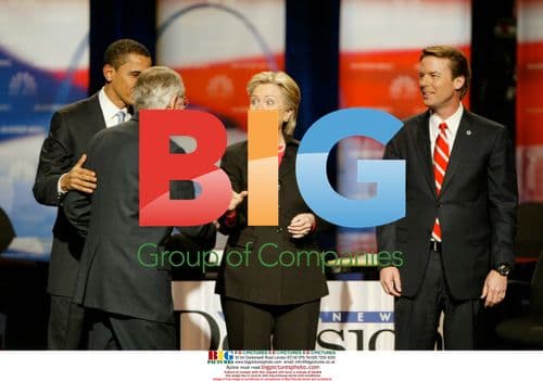 Obama, Clinton, Edwards Greeted at Debate