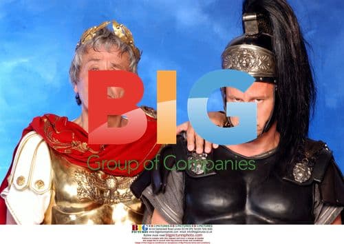 Alain Delon, Benoit Poelvoorde at "Asterix" Film Promo