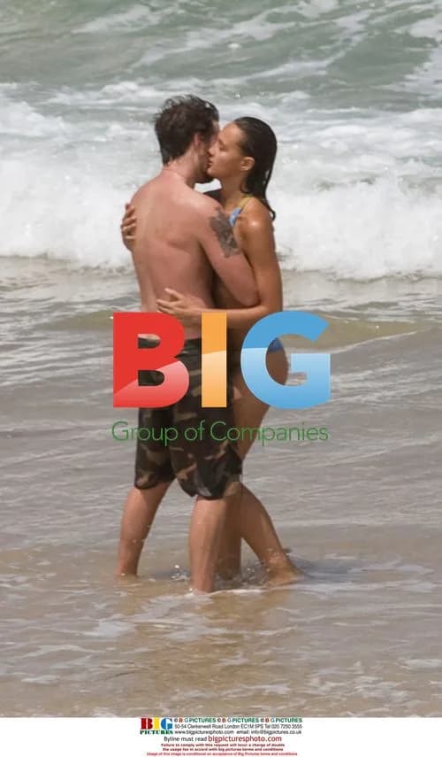 Sharni Vinson and AJ Buckley enjoy beach day in Sydney