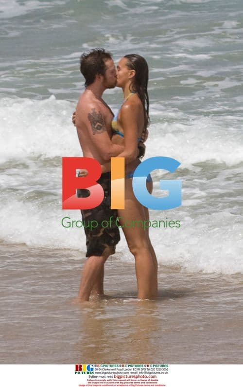 Sharni Vinson and AJ Buckley on Sydney beach