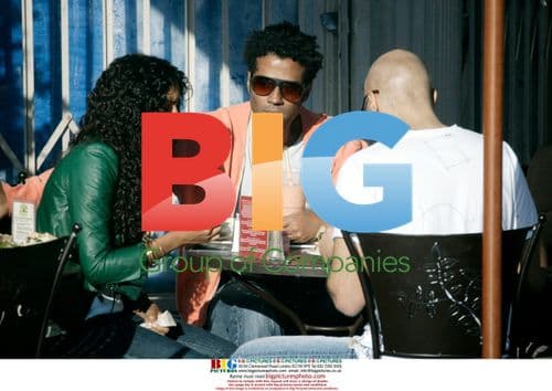 Halle Berry's ex, Eric Benet and girlfriend having lunch