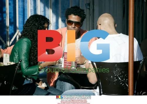 Halle Berry's ex, Eric Benet and girlfriend having lunch