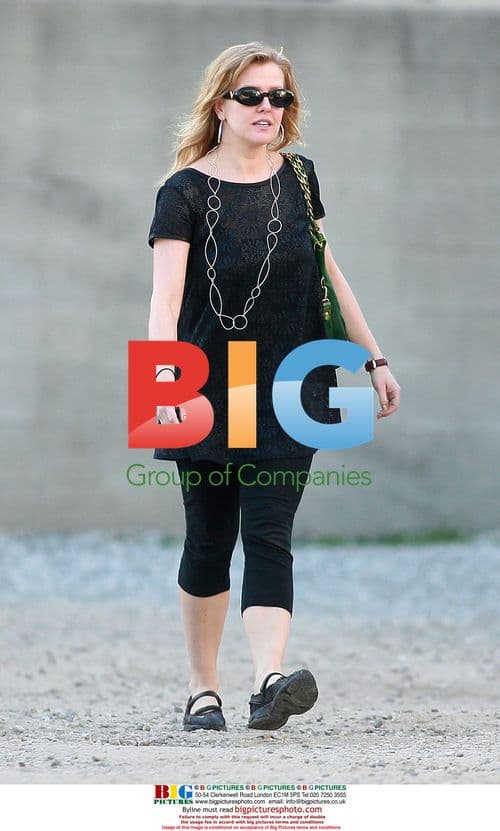 Ashley Jensen and Husband Grabbing Coffee