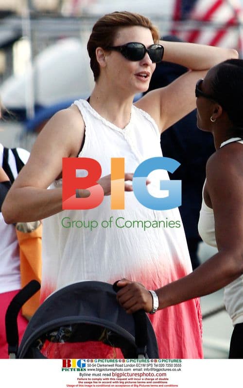 Linda Evangelista on yacht in St. Barthelemy