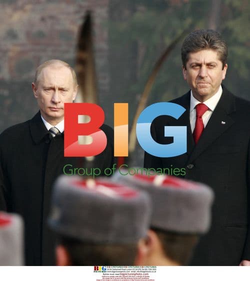 Putin and Parvanov at Sofia military parade