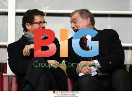 England Manager, Fabio Capello and Trevor Brooking