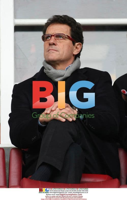 Fabio Capello at Reading v Tottenham FA Cup Replay