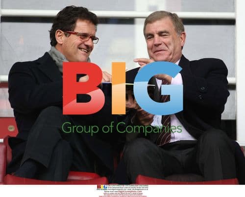 England Manager Fabio Capello and Trevor Brooking