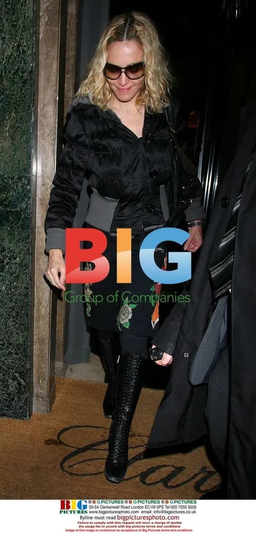 Madonna leaves Claridges Hotel in London