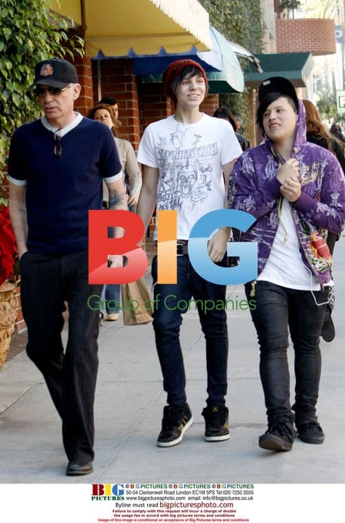Billy Bob Thornton and sons out in West Hollywood
