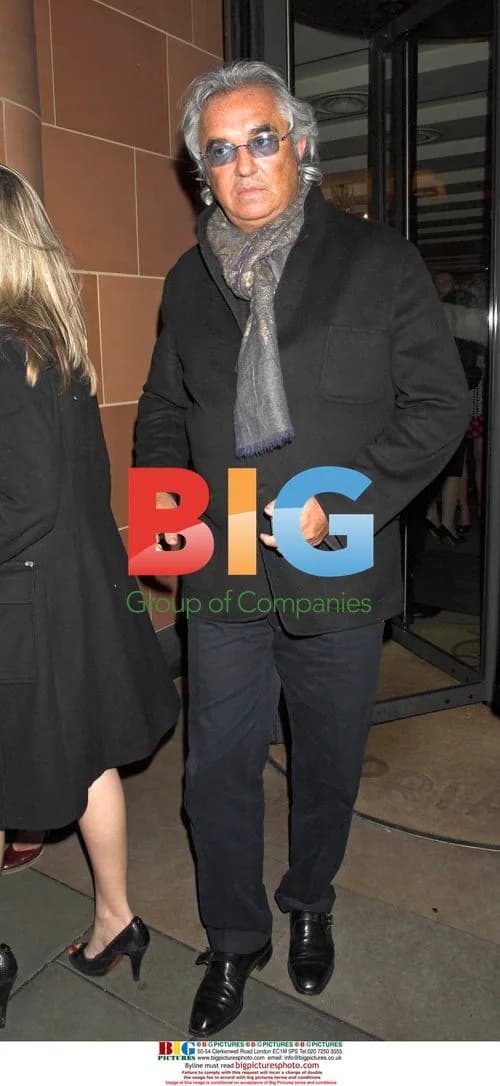 Flavio Briatore leaves Cipriani restaurant in London