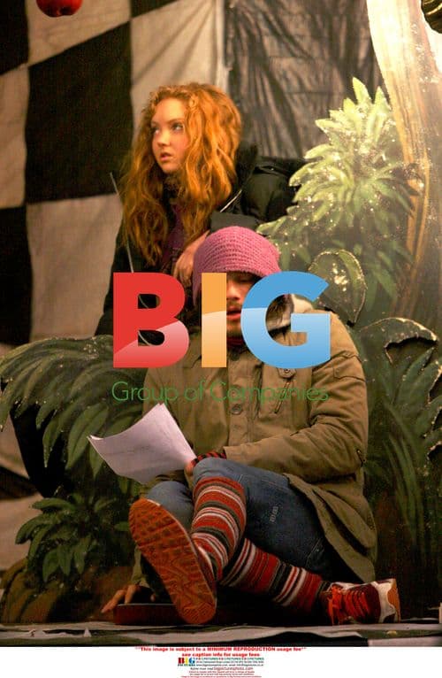 Lily Cole and Heath Ledger on "The Imaginarium of Doctor Parnassus" set