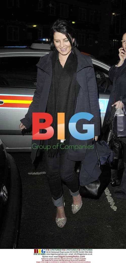 Sadie Frost tries to get a lift with police
