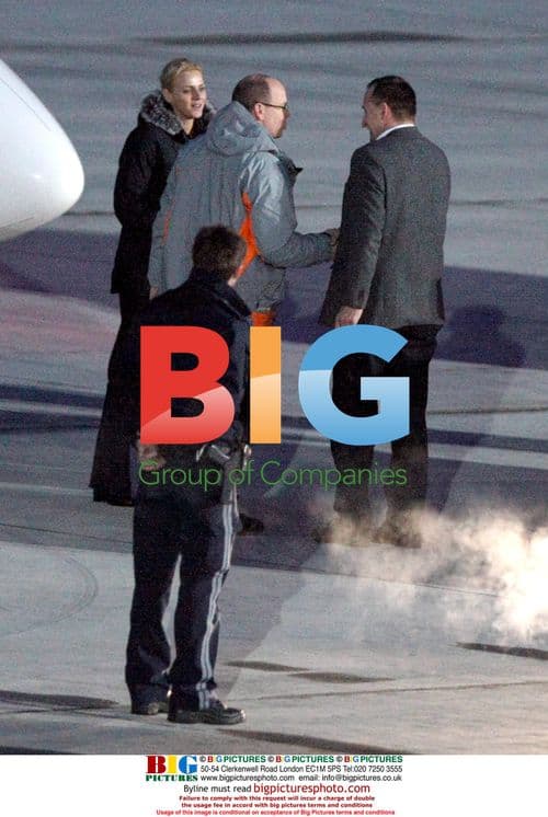 Prince Albert & Charlene at Insbruck Airport