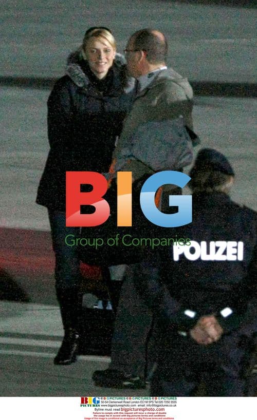 Prince Albert and Charlene at Airport