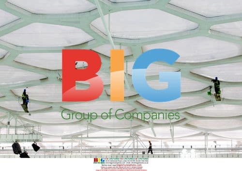 Workmen clean National Aquatics Center in Beijing