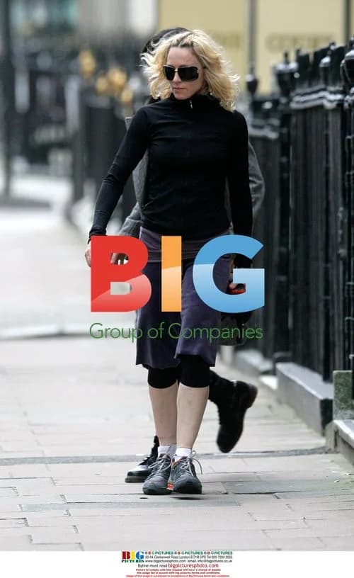 Madonna walks to gym in London
