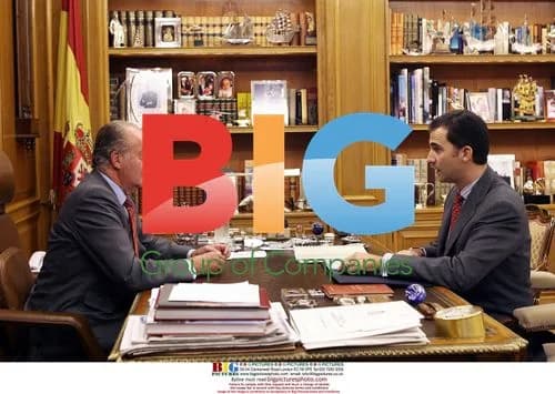 King Juan Carlos with Prince Felipe on 40th birthday