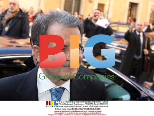 Prodi Arrives for Italian Senate Vote