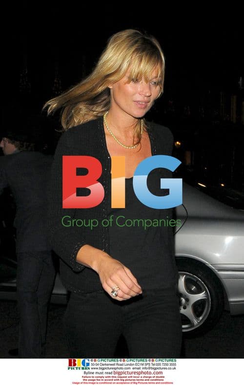 Kate Moss and friends at restaurant