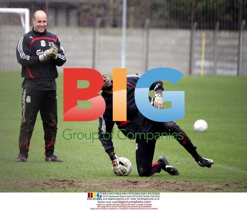 Liverpool Players Train for FA Cup Tie