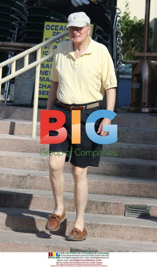 Michael Caine Shows Pale Legs in Miami