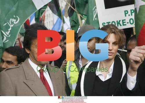 Jemima and Iran Khan attend protest in London