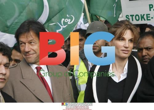 Jemima and Iran Khan at London protest