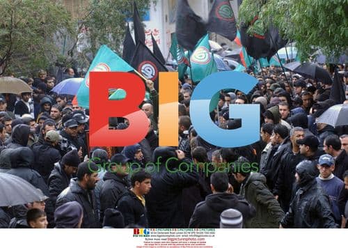 Shiite Amal group carries coffins in Beirut