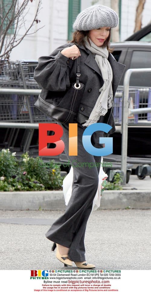 Joan Collins Shopping in Beverly Hills
