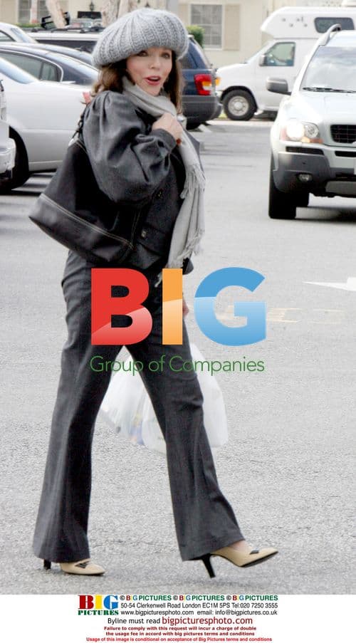 Joan Collins Shopping in Beverly Hills