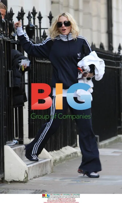 Madonna goes to home gym in London