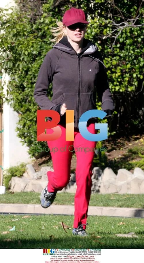 Naomi Watts jogging with trainer in Brentwood